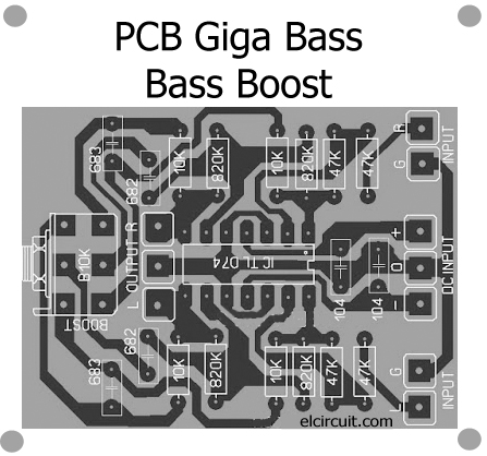Giga Bass for Bass Boost Circuit - PCB - Electronic Circuit