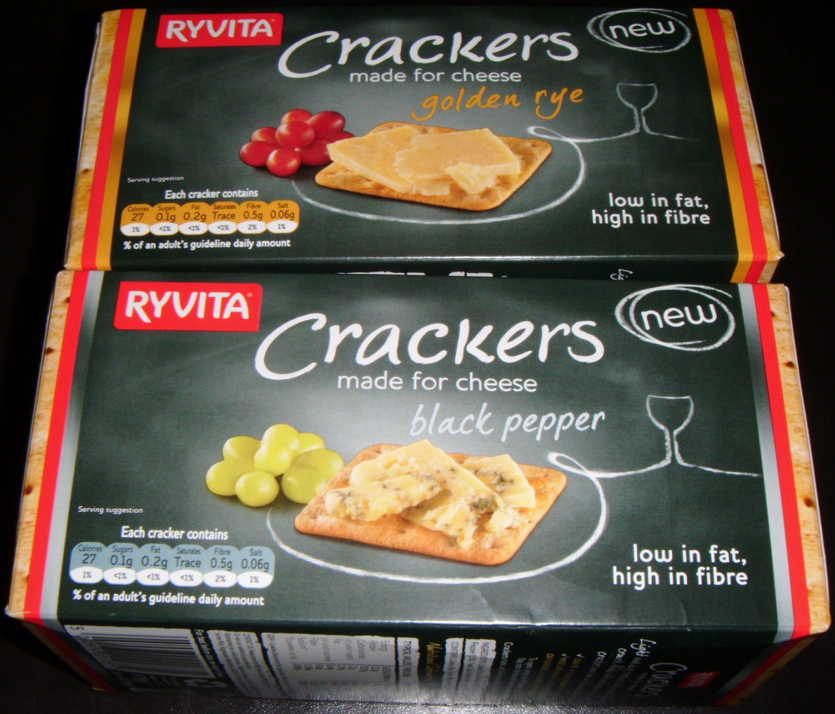 FOODSTUFF FINDS Ryvita Crackers [Made For Cheese] Golden Rye & Black