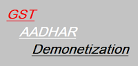 Demonetization, GST and AADHAR
