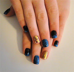 glitter gold nail nails ring finger overall