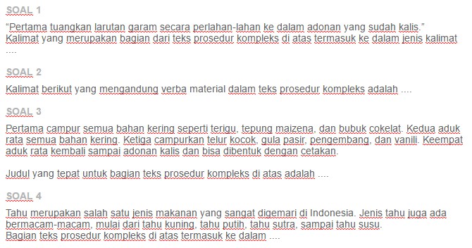 Contoh Soal Langkah Langkah Penulisan Teks Prosedur Kompleks Sesuai Dengan Struktur Isi Dan Ciri Bahasa Asep Respati