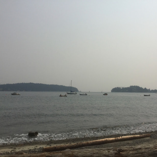 Forest Fire Smoke, Gibsons BC Canada August 2017