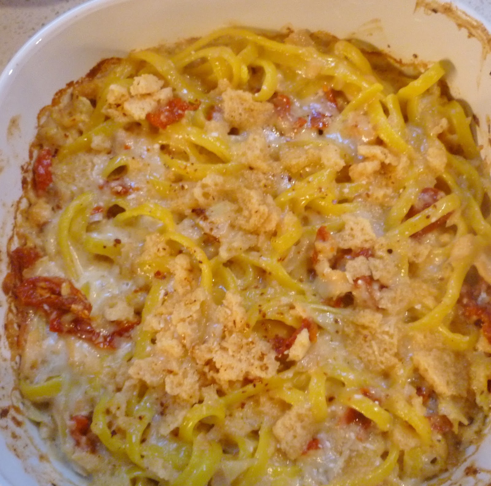 Lindaraxa Lemon Pasta With Artichoke Hearts, Tuna, Sundried Tomatoes