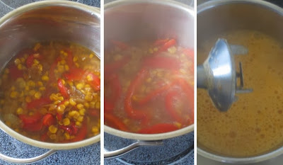 Zubereitung Paprika-Mais-Suppe
