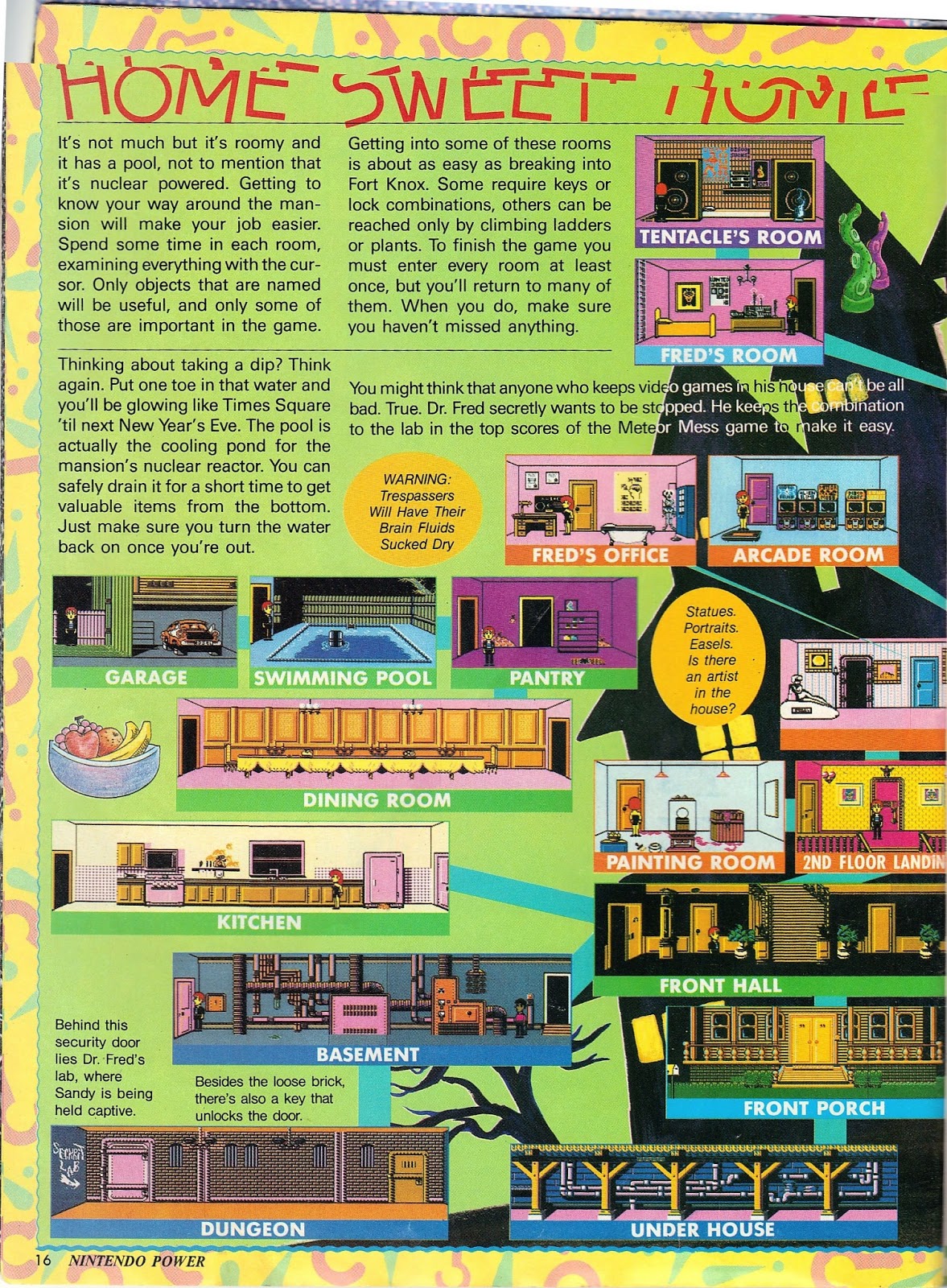 Shilling Epilepsy to MouthBreathers "Maniac Mansion", NES, 1990.