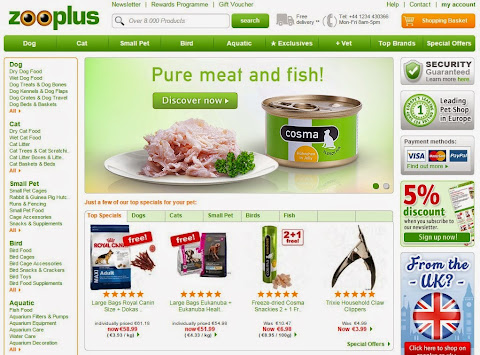 圖說: Zooplus 為歐洲最大寵物電商，圖片來源: 網頁截圖