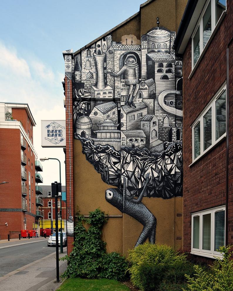 Lost In A Contraption Phlegm's Street Art