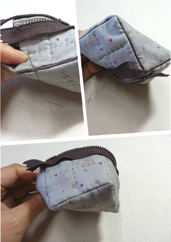 Multicolor - Khun Fabric Quilted Coin Pouch 04