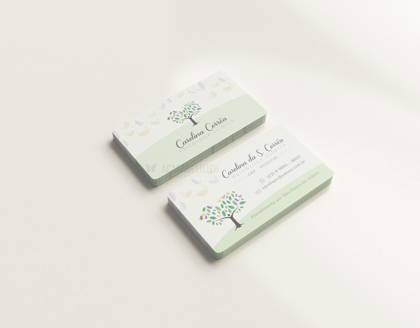 Graphic Design - psychologist business card - Logotipo e Cartão de Visita para Psicóloga Graphic Design - psychologist business card - Logotipo e Cartão de Visita para Psicóloga