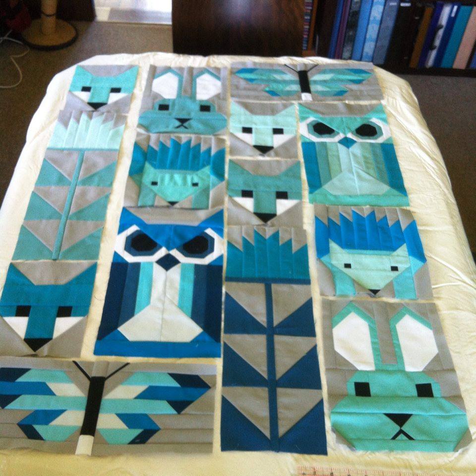 gemini stitches Fancy Forest baby quilt