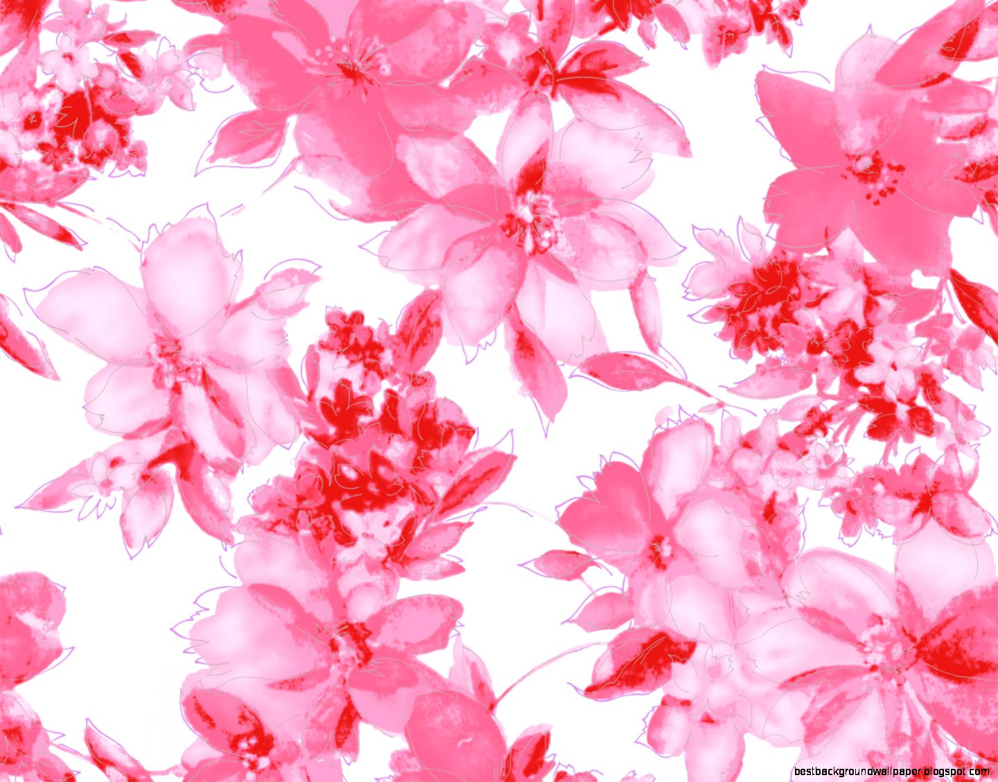 Pink Fl Flower Pattern
