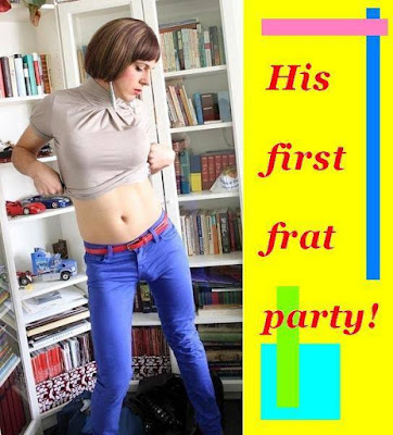 Enjoying of his first frat party Sissy TG Caption - Hard TG Caps - Crossdressing and Sissy Tales and Captioned images