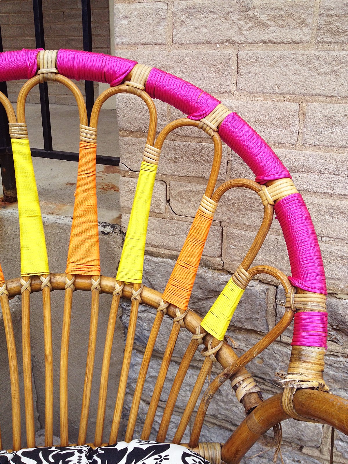 A Soliloquy by Bethany It's a Wrap! Rattan Chair Makeover