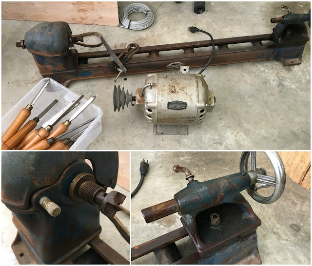 The Project Lady - Craftsman 101.06242 Lathe Restoration & Table Build