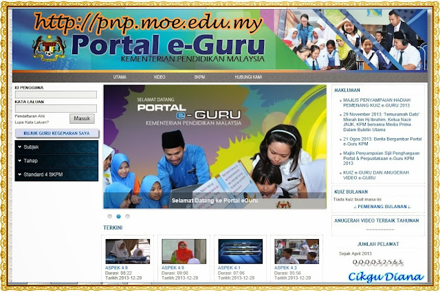 All About Science Cikgu Diana: Portal e-Guru KPM