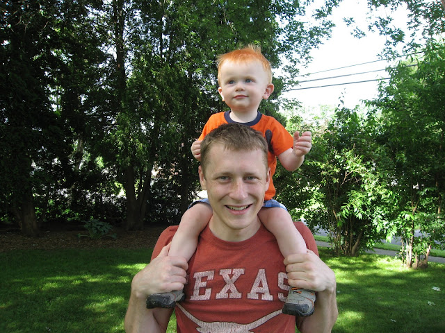 Porter on Daddy's Shoulders
