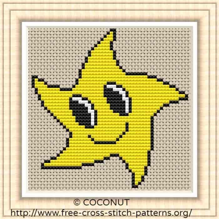 Star Free and easy printable cross stitch pattern Kanavie Kanavie Stars cross stitch pattern collections