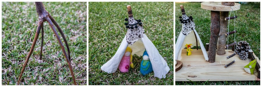 tipi indio para gnomos waldorf diy