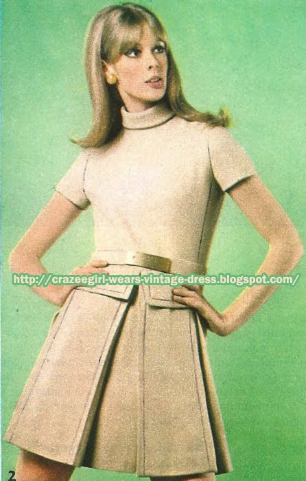 Beige wool skirt suit  - Mendès pour Castillo 1967 60s 1960