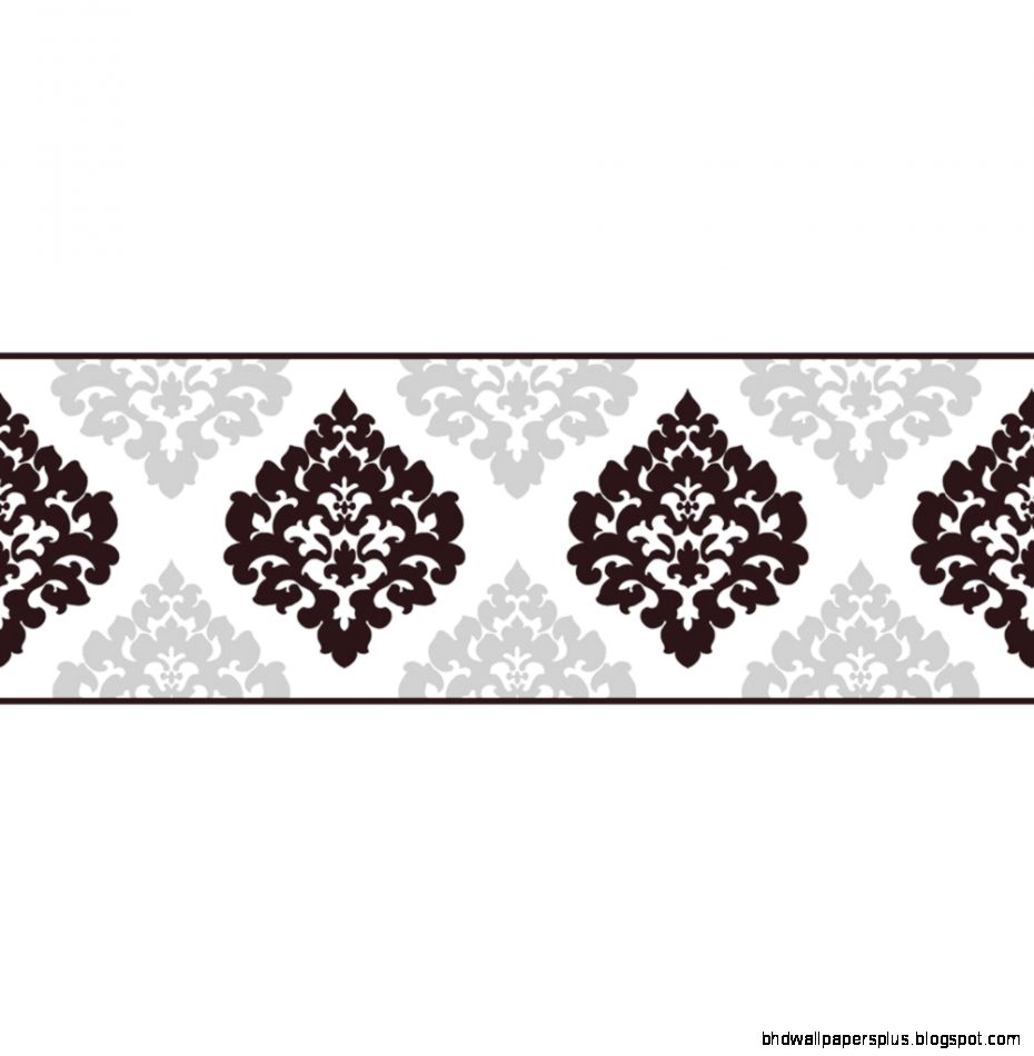 Fine Decor Damask Wallpaper Border BlackSilver 5mx175cm