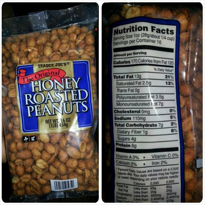 Shannon's Lightening the Load Trader Joe's Honey Roasted Peanuts