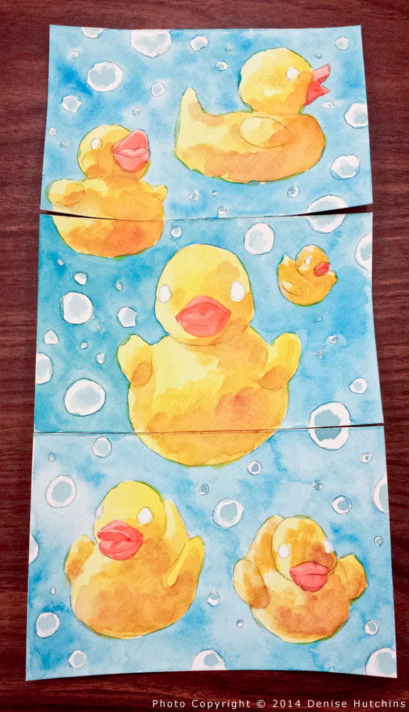 Rubber Ducky Painting, Ducks and Background Painted