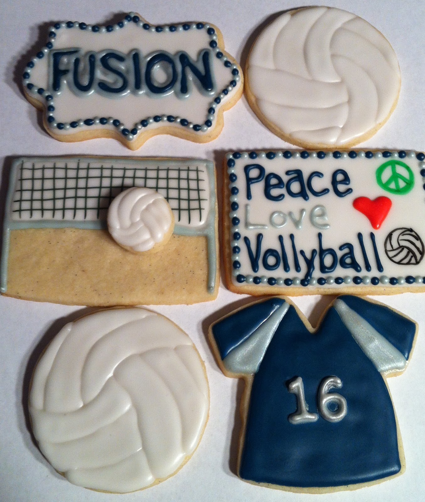 Kt's Confections Volleyball Cookies