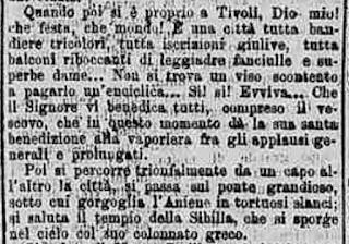 Saluti da Tivoli L'inaugurazione del tramway RomaTivoli