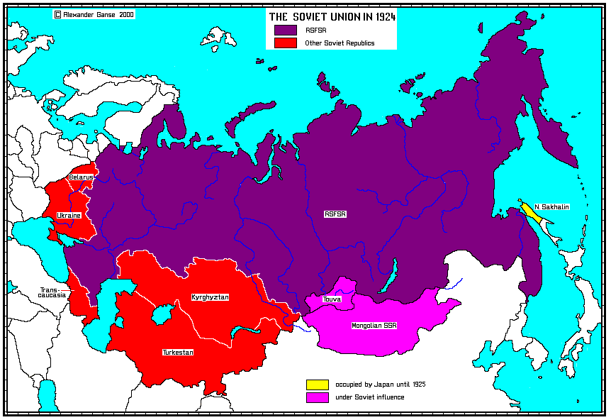 Границы ссср 1924 года карта