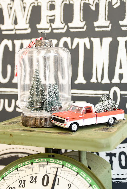 Bottle brush ornaments, dollar tree, Christmas