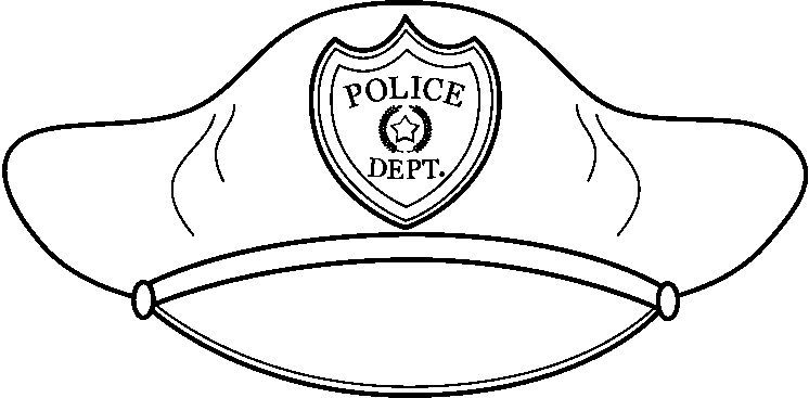 police hat clip art black and white - photo #6