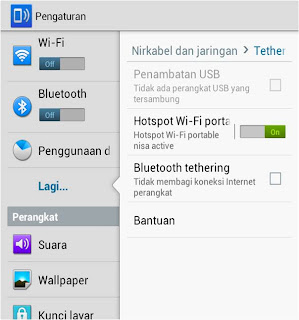 Cara Menjadikan Tablet Android Sebagai Hotspot Wifi
