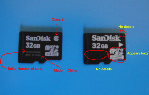 SanDisk microSD 32GB card Tips to find out fake flash SanDisk microSD 32GB card Tips to find out fake flash