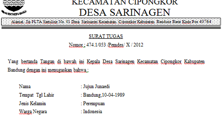 Contoh Surat Jalan Atau Surat Tugas Dari Kantor Kumpulan