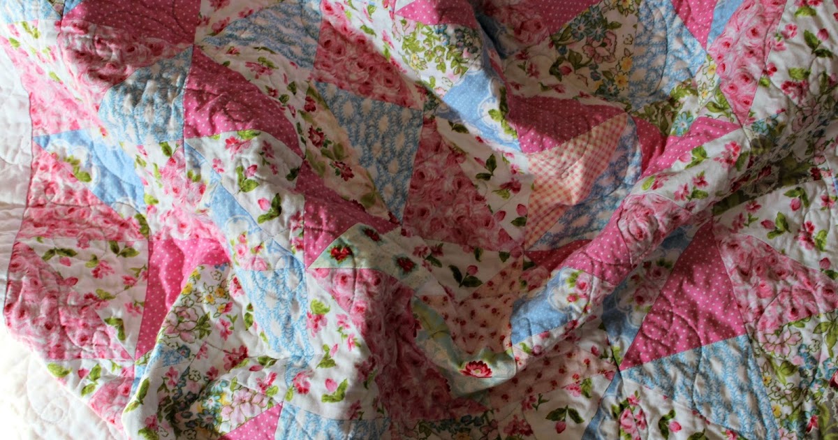 The Running Stitch Vintage Pink Baby Quilt