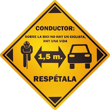 Respeta al ciclista 1,5 metros