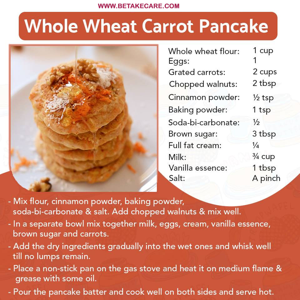 Whole Wheat Carrot Pancake Whole Wheat Carrot Pancake