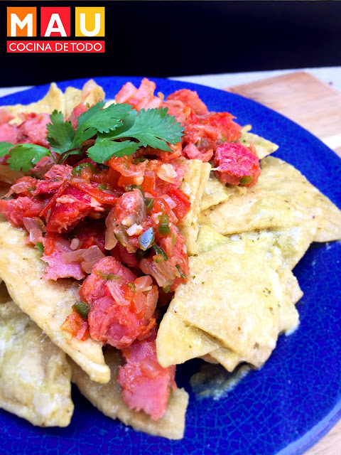 chilaquiles verdes cuaresma machaca de marlin atun ahumado pescado receta facil