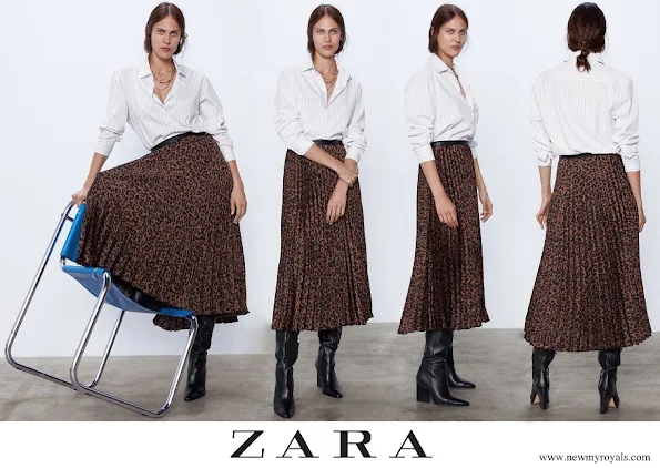 Kate Middleton wore Zara animal print skirt