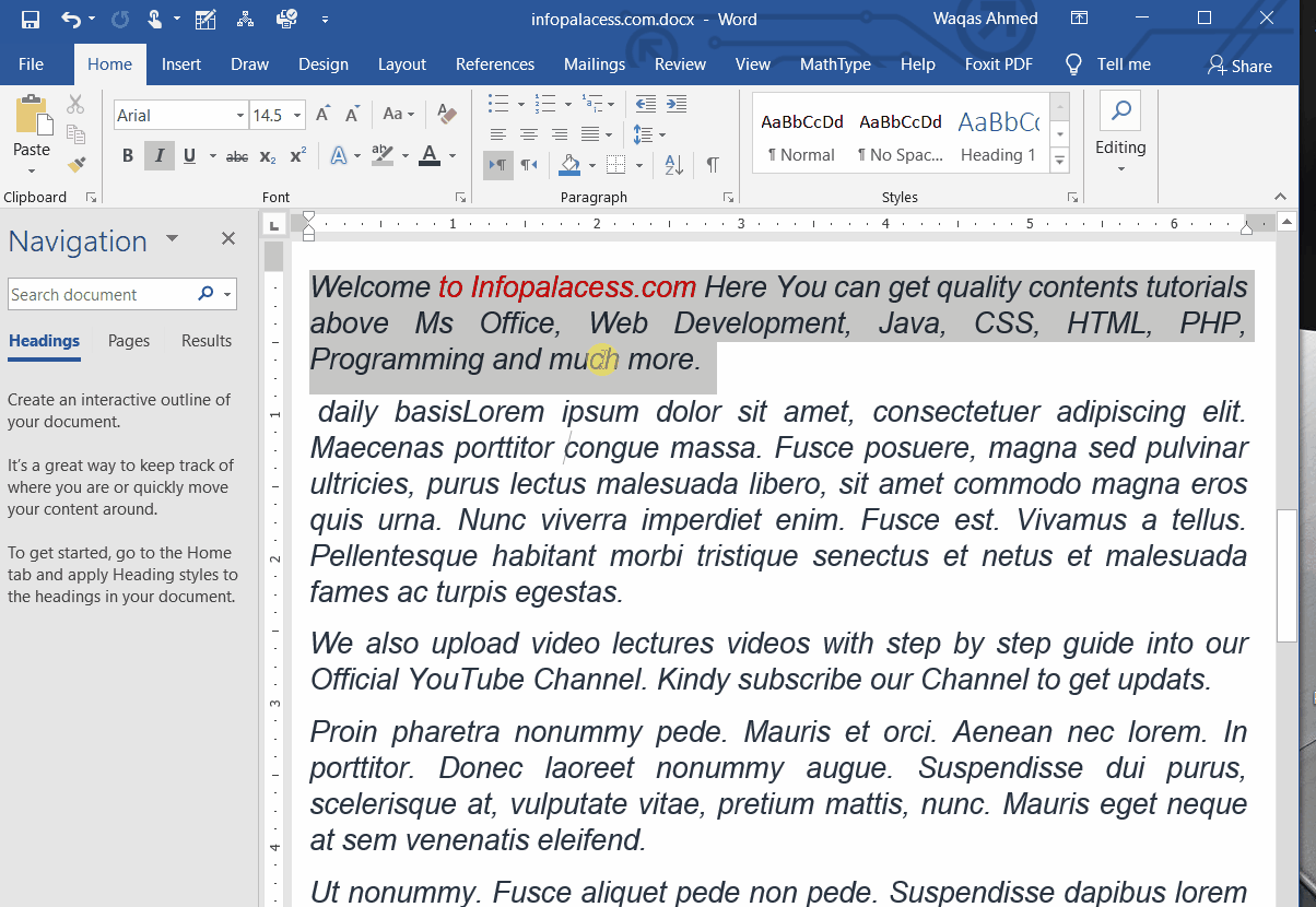 how set default layout in word 2016