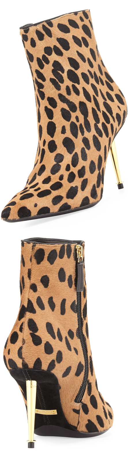 Tom Ford Leopard-Print Goat Hair Bootie