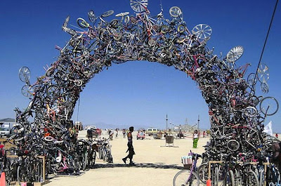 Arte reciclado con bicicletas