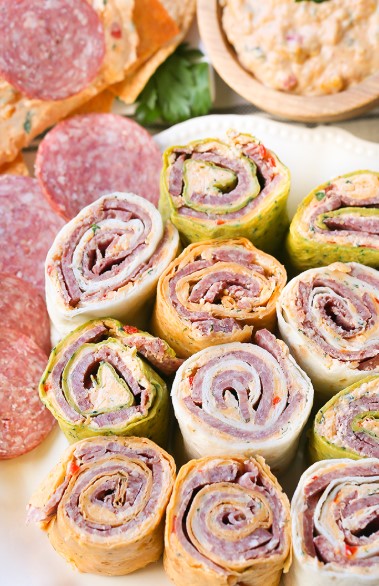 SUMMER SAUSAGE TORTILLA PINWHEELS
