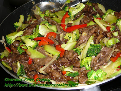 Beef with Broccoli and Sayote Stirfry -  Cooking Procedure 2