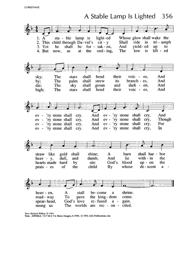 Reflections from the School for the Lord's Service A Christmas Hymn by