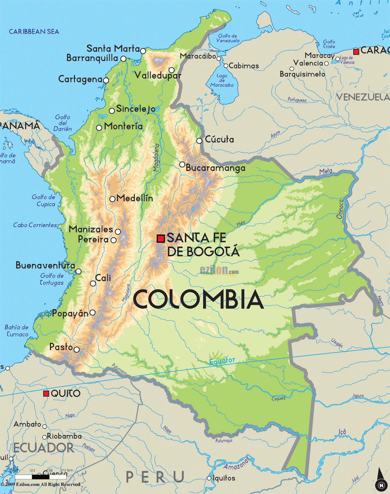 Colômbia | Mapas da Colômbia