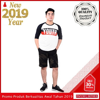RMY222D30 Diesel Kaos Oblong Raglan Keren Hitam 3 BMGShop