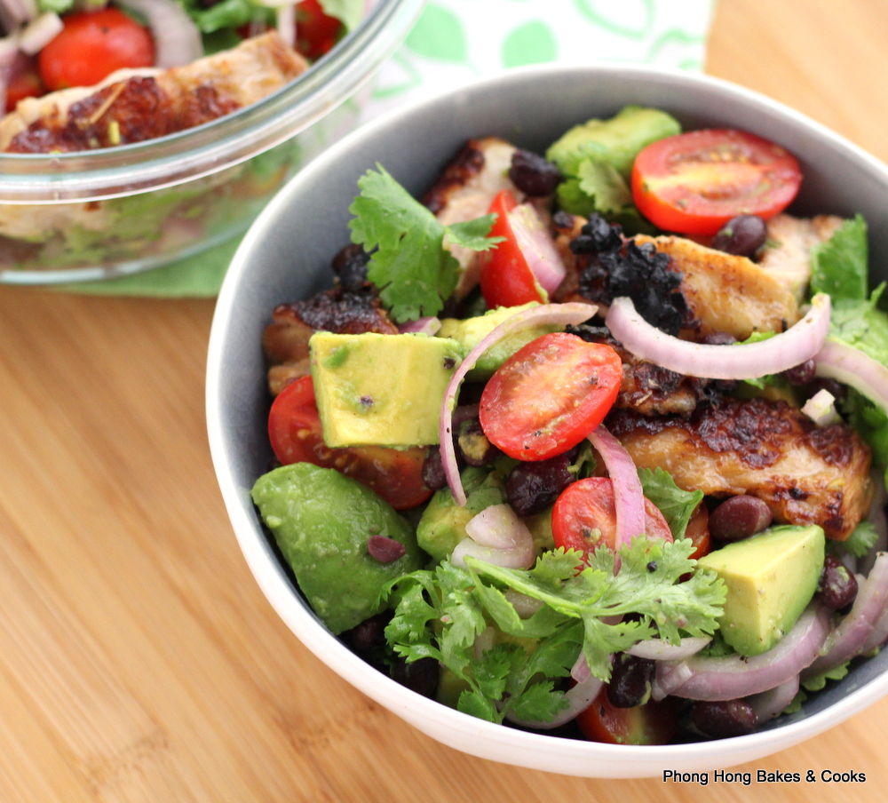 Phong Hong Bakes and Cooks! Avocado, Black Bean and Tomato Salad