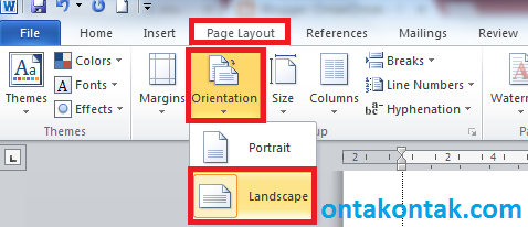 Cara Membuat Halaman Portrait Dan Landscape Dalam Satu Lembar Kerja Bang Ontak