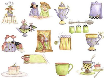 dibujos con teteras, bolsitas de té